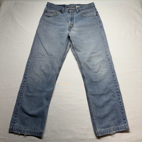 Levi's Other - Levi's 505 Jeans 32x32 Light Wash Straight Leg Vintage Fade Distressed Y2K